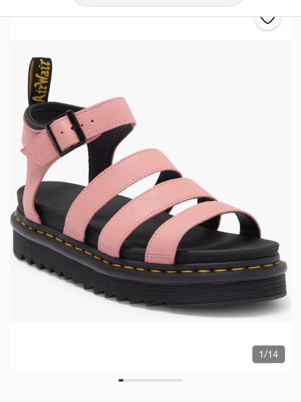 Dr. Martens Blaire Pink Black Chunky Strappy Platform Sandals Size 6 Y2K 2000s